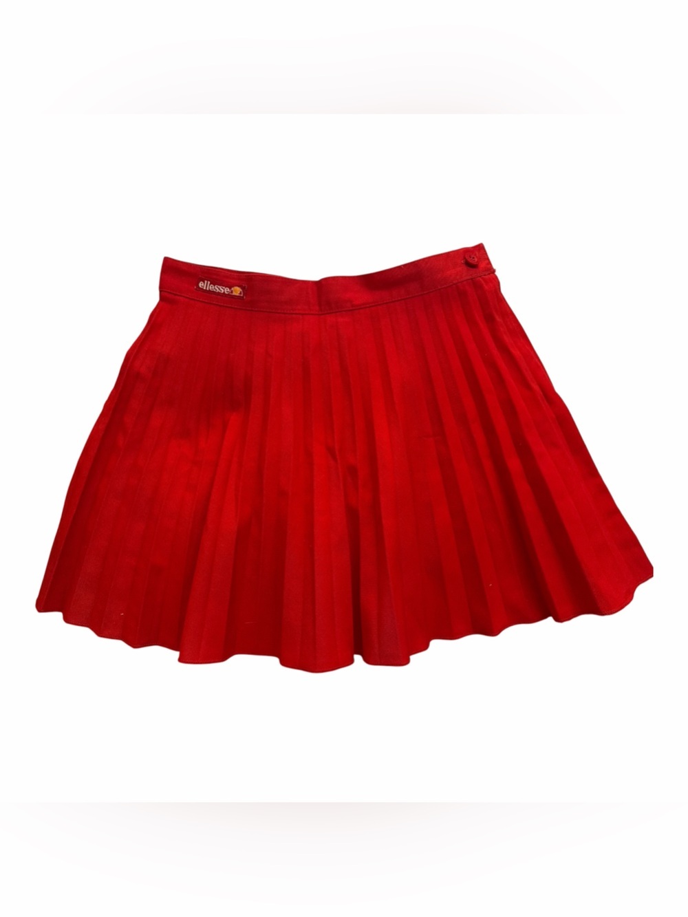 Vintage Ellesse Tennis Mini Skirt Made in USA Red Pleated